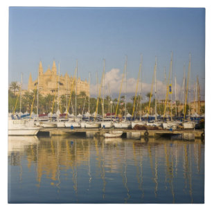 Carreau Cathédrale et marina, Palma, Mallorca, Espagne