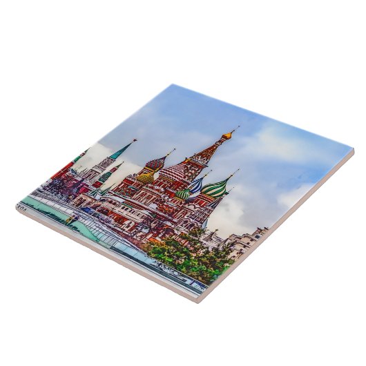 Carreau Cathédrale Saint-Basile. Moscou, Russie. (Côté)