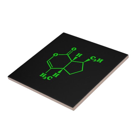 Carreau Catnip Nepetalactone Formule chimique moléculaire (Côté)