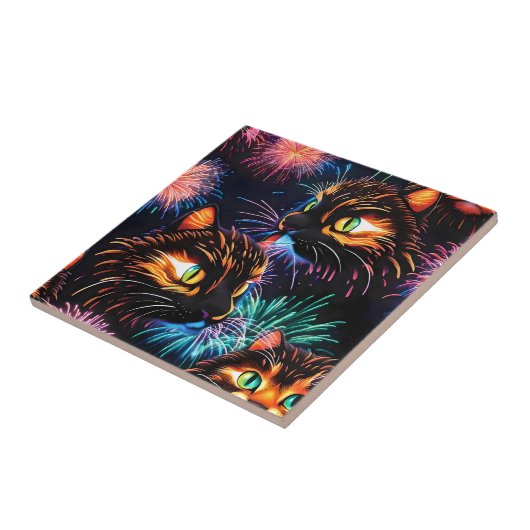 Carreau Cats Fireworks (Côté)