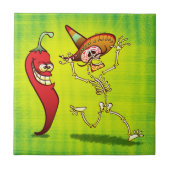 Carreau Cauchemar de poivre de piment fort pour un (Devant)