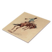 Carreau Cavalier de Bronc 2 par Edward Borein (Côté)
