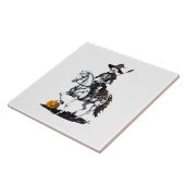 Carreau Cavalier de cheval squelette - Squelette d'Hallowe (Côté)