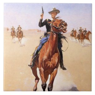 Carreau Cavalier des Plaines (Cowboy Horse Rider)