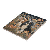 Carreau Cavalier King Charles Spaniels Tapisserie Style (Côté)