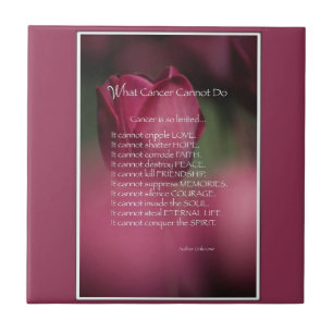 Carreau Ce que le cancer ne peut pas faire, soutenir et en