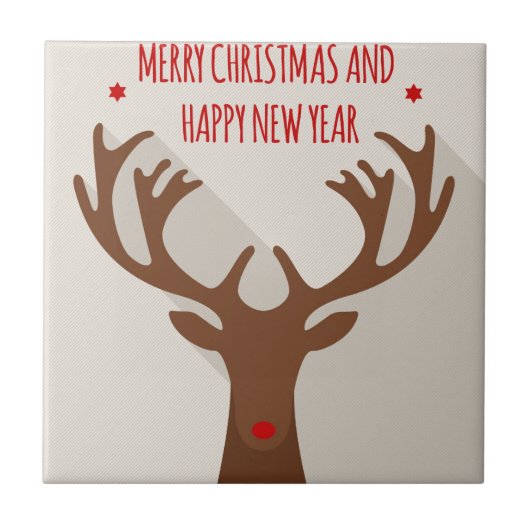 Carreau Ceinture de rennes de Noël cool wapiti moderne (Devant)