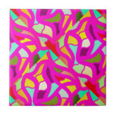 Carreau Célébration avec un design en mosaïque rose (Devant)