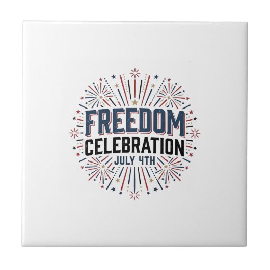 Carreau Célébration de la liberté 4 juillet conception de (Devant)