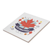 Carreau Célébration festive de la feuille d'érable (Côté)
