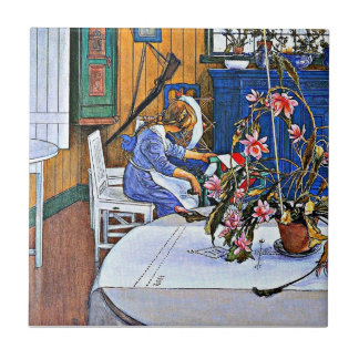 Carreau Célèbre peinture, Intérieur avec un Cactus