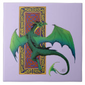 Carreau Céleste Pied Travail Dragon Vert Violet (Devant)