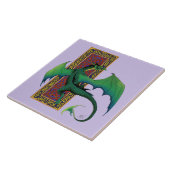 Carreau Céleste Pied Travail Dragon Vert Violet (Côté)