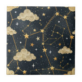 Carreau Celestial Constellation Star Pattern (2) (Devant)