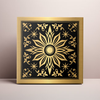 Carreau Celestial Gothic Black an Gold Solar