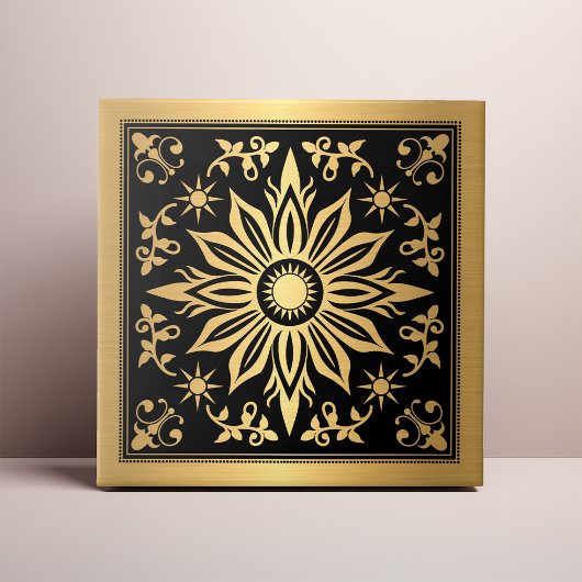 Carreau Celestial Gothic Black an Gold Solar