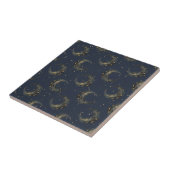 Carreau Celestial Moon Gold Starry Night Pattern (1) (Côté)