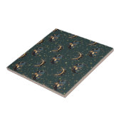Carreau Celestial Moon Gold Starry Night Pattern (2) (Côté)