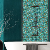 Carreau Cellules de galets abstraites Aqua et Gold N2