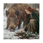 Carreau Celtic Goddess & Wild Boar (Devant)