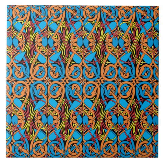 Carreau Céltic Knot Animaux Lindisfarne Motif (Devant)