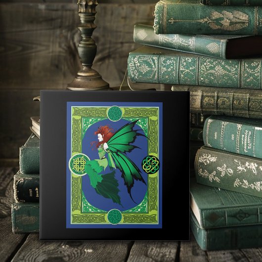 Carreau Celtic Knot Work Green Fairy