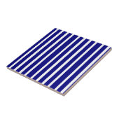 Carreau Ceramic Tile Blue & White Stripe (Côté)