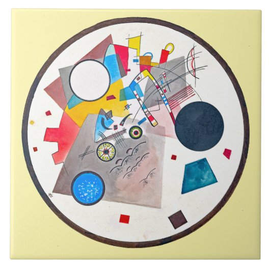 Carreau CERAMIC TILE - "Circles in a Circle" - Kandinsky (Devant)