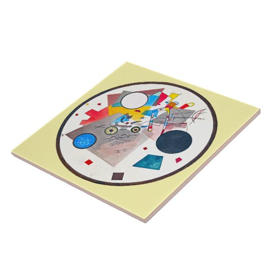 Carreau CERAMIC TILE - "Circles in a Circle" - Kandinsky (Côté)