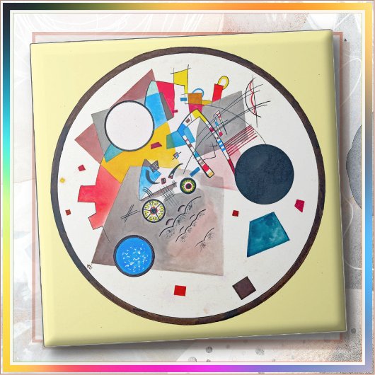 Carreau CERAMIC TILE - "Circles in a Circle" - Kandinsky
