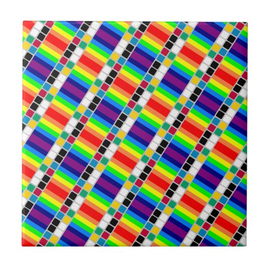 Carreau Ceramic Tile Colorful Colors Square (Devant)