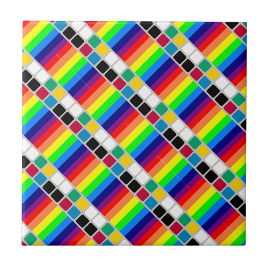 Carreau Ceramic Tile Colorful Colors Square (Devant)