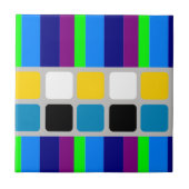 Carreau Ceramic Tile Colorful Colors Stripe (Devant)