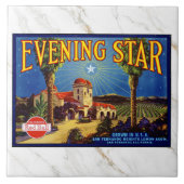 Carreau CERAMIC TILE - ''Evening Star'' - Crate Label (Devant)