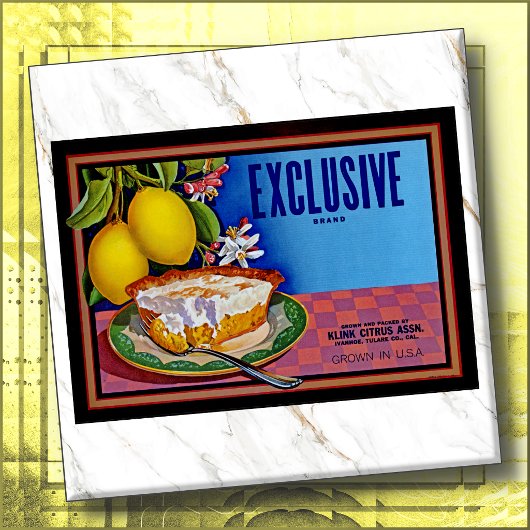 Carreau CERAMIC TILE - Exclusive Brand Lemons -Crate Label