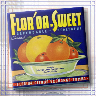 Carreau CERAMIC TILE - "Flor'da-Sweet" - Crate label