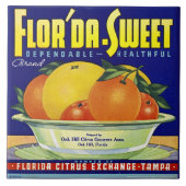Carreau CERAMIC TILE - "Flor'da-Sweet" - Crate label (Devant)