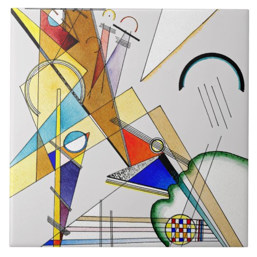 Carreau CERAMIC TILE - "Gewebe" - Wassily Kandinsky (Devant)