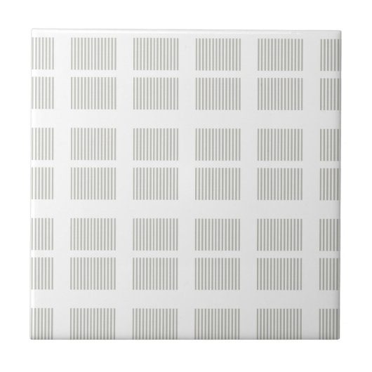 Carreau Ceramic Tile Grey & White Stripe (Devant)
