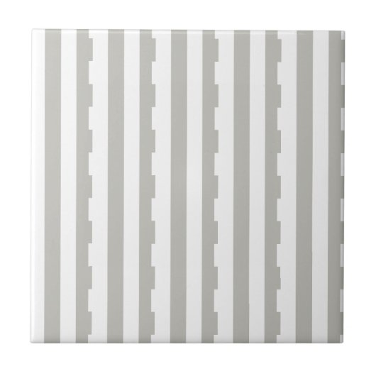 Carreau Ceramic Tile Grey & White Stripe  (Devant)