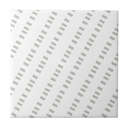 Carreau Ceramic Tile Grey & White Stripe (Devant)