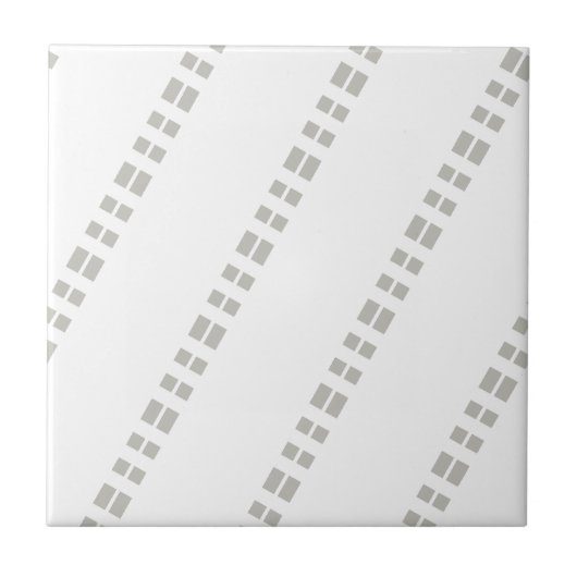 Carreau Ceramic Tile Grey & White Stripe (Devant)