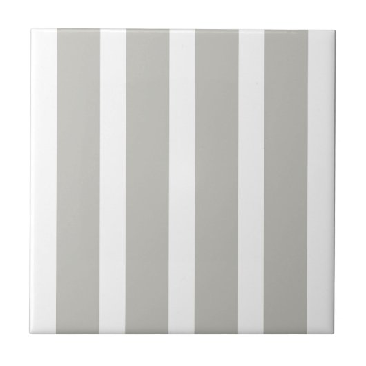 Carreau Ceramic Tile Grey & White Stripe Square (Devant)