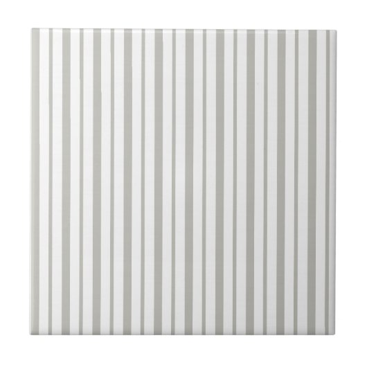 Carreau Ceramic Tile Grey & White Stripe Square (Devant)