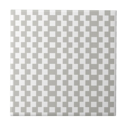 Carreau Ceramic Tile Grey & White Stripe Square (Devant)