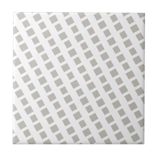 Carreau Ceramic Tile Grey & White Stripe Square (Devant)