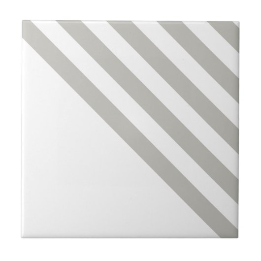 Carreau Ceramic Tile Grey & White Stripe Square (Devant)