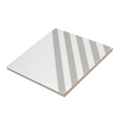 Carreau Ceramic Tile Grey & White Stripe Square (Côté)