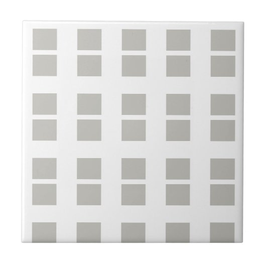 Carreau Ceramic Tile Grey & White Stripe Square (Devant)