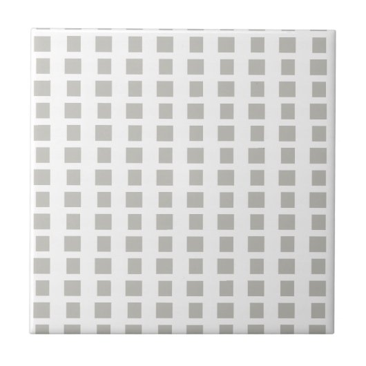 Carreau Ceramic Tile Grey & White Stripe Square (Devant)
